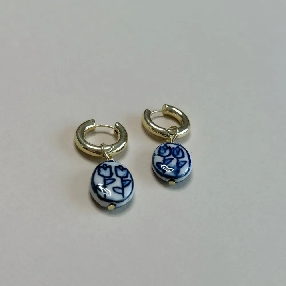 Blue Tulip Earrings S1088